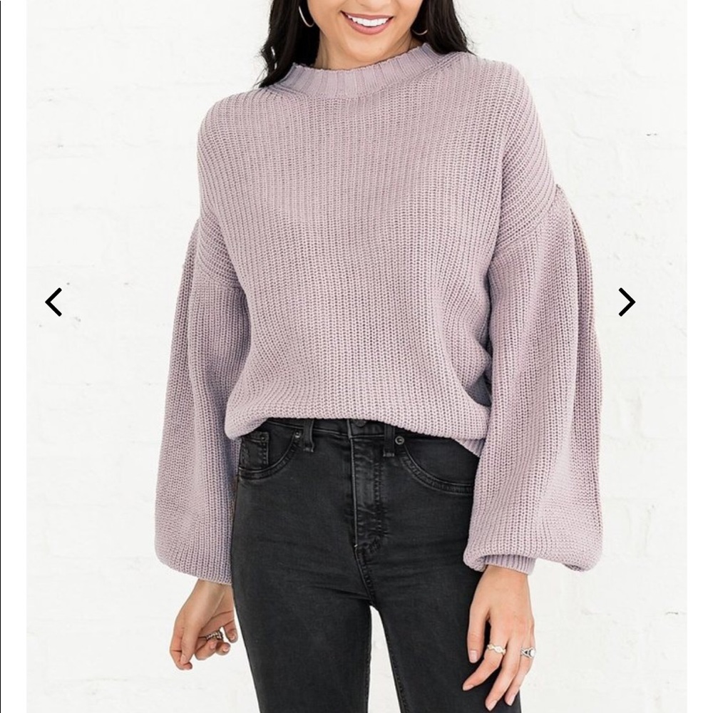 Puff sleeve sweater